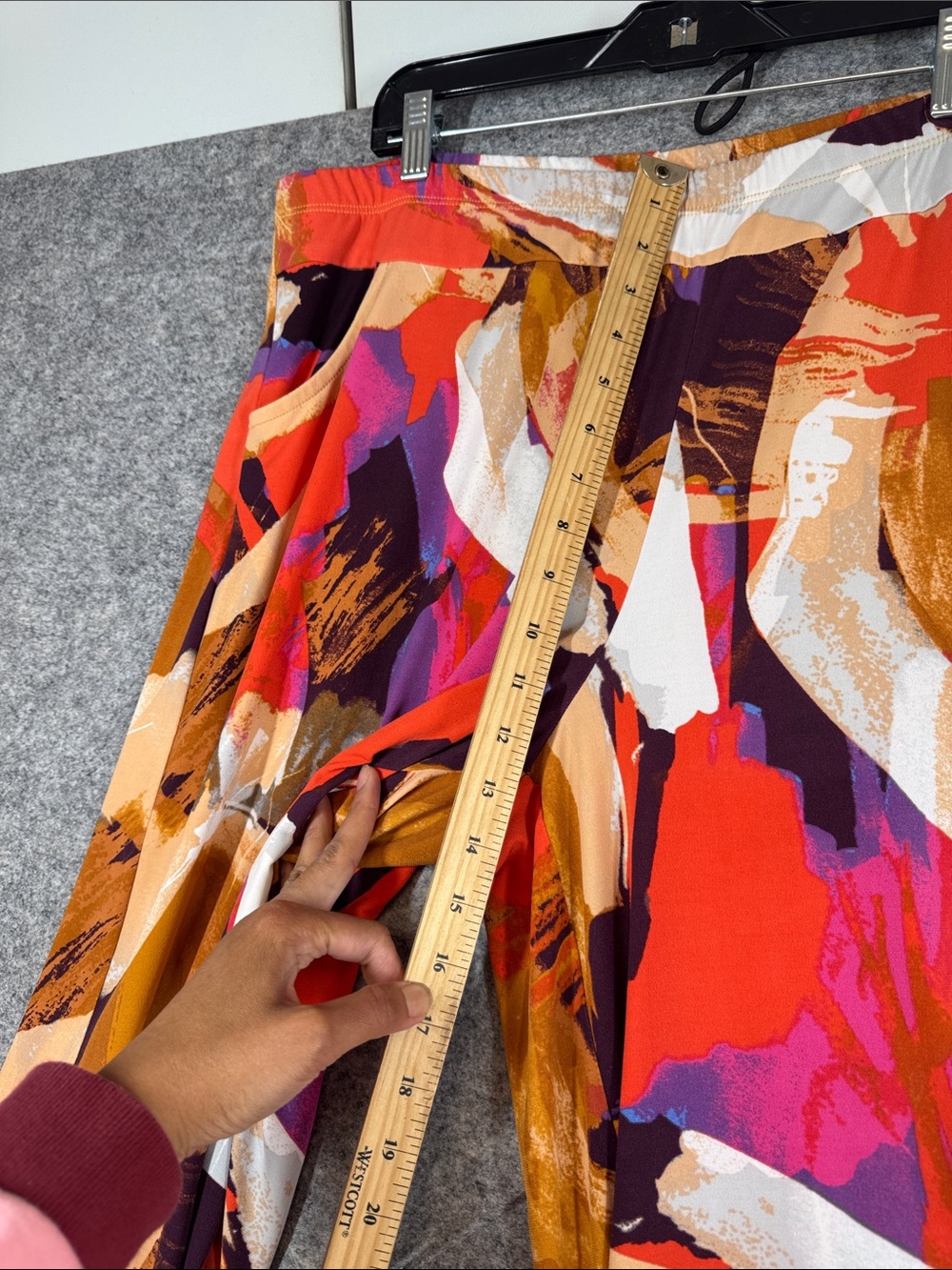 Marallis Wide Leg Pants Abstract Print XL Boho Palazzo Resort Vacation Summer - Picture 9 of 13
